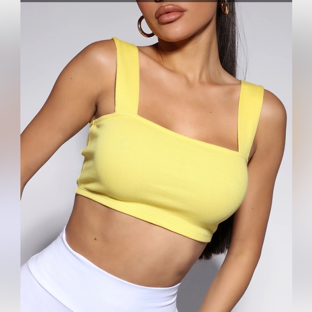 Hailey Crop Tank - Yellow